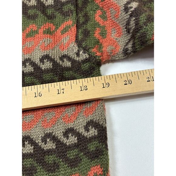 Womens L XL Alpaca Sweater Cardigan Wool Made In Peru Button Front - Picture 4 of 9